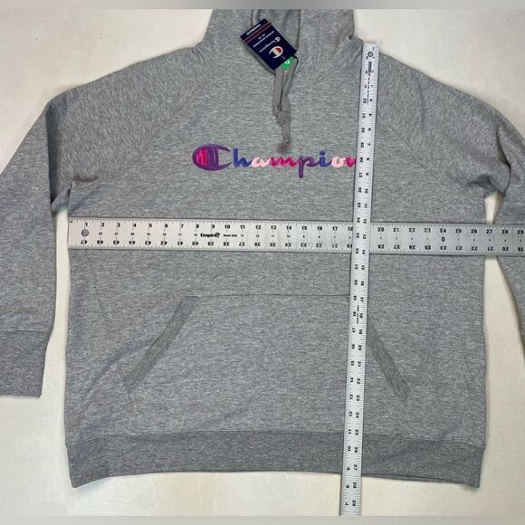 Champion Fleece Pullover Hoodie Women Plus Size 2X Gray Script Logo NWT - Picture 7 of 7